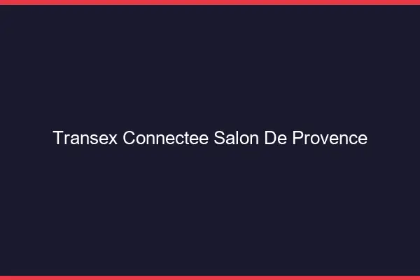 Transex Connectée Salon-de-Provence