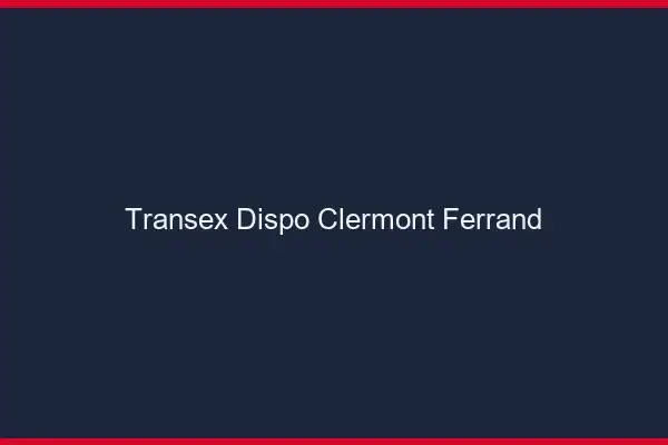 Transex Dispo Clermont-Ferrand