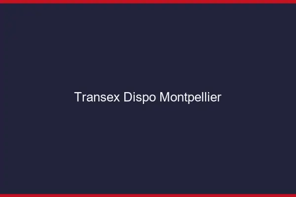 Transex Dispo Montpellier