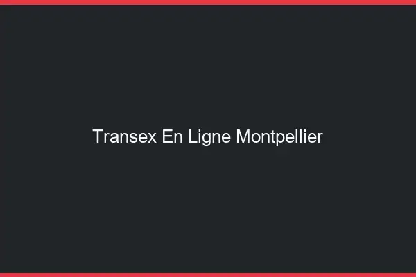 Transex En Ligne Montpellier