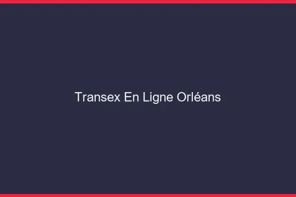 Transex En Ligne Orléans