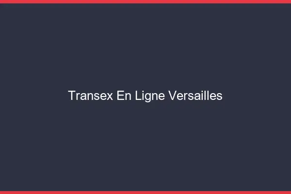 Transex En Ligne Versailles