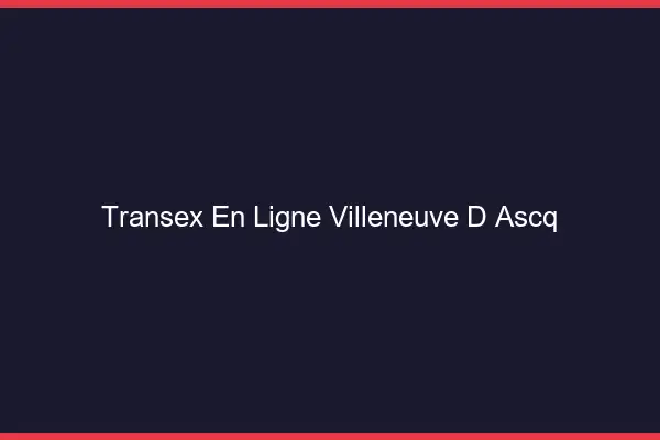 Transex En Ligne Villeneuve-d'Ascq