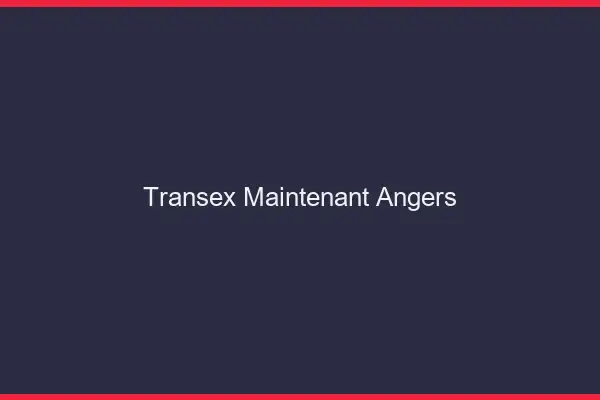 Transex Maintenant Angers