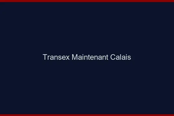 Transex Maintenant Calais