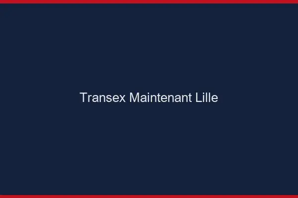 Transex Maintenant Lille