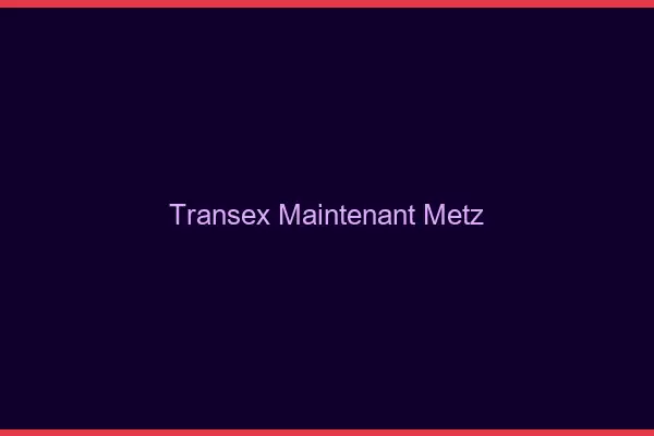 Transex Maintenant Metz