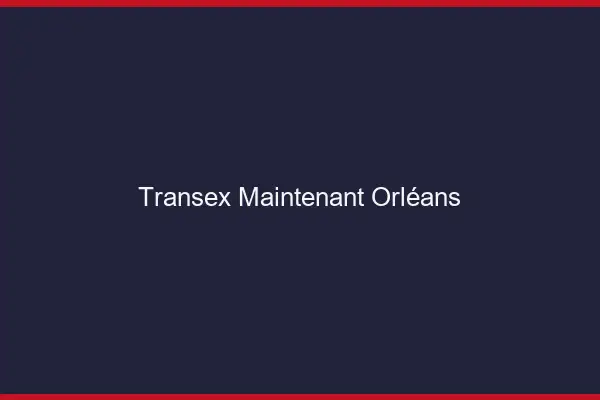 Transex Maintenant Orléans