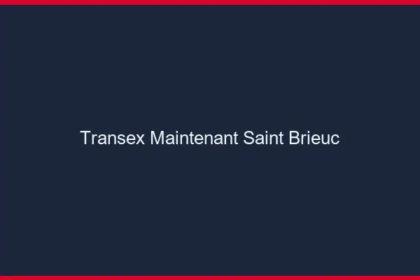 Transex Maintenant Saint-Brieuc