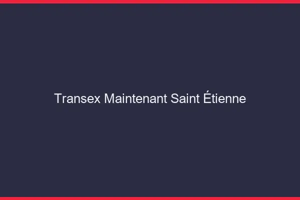 Transex Maintenant Saint-Étienne