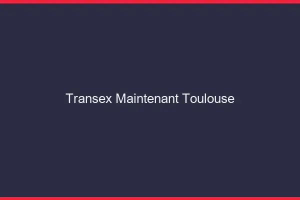 Transex Maintenant Toulouse