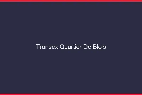 Transex Quartier de Blois