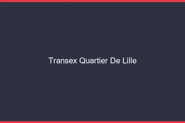 Transex Quartier de Lille