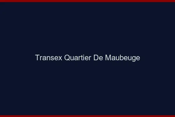 Transex Quartier de Maubeuge