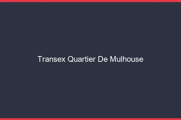 Transex Quartier de Mulhouse
