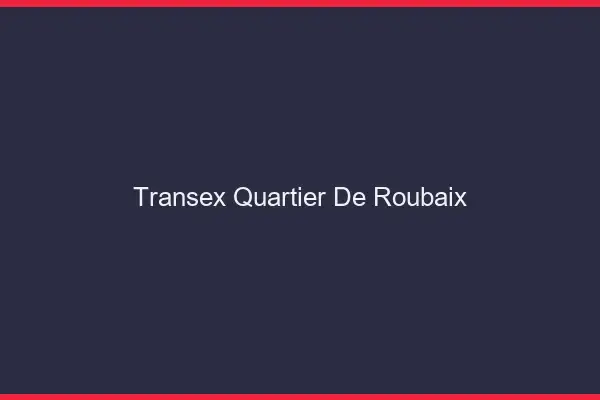 Transex Quartier de Roubaix