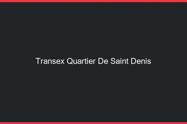 Transex Quartier de Saint-Denis