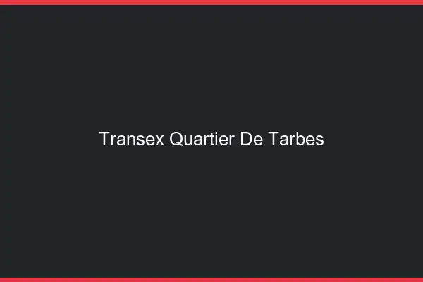 Transex Quartier de Tarbes