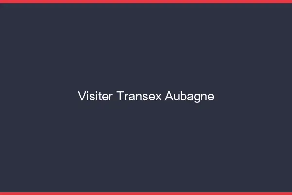 Visiter Transex Aubagne