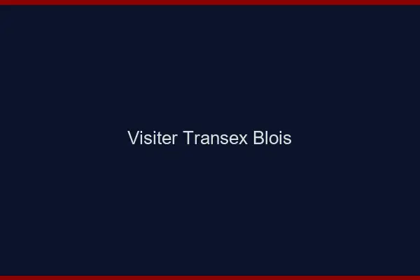 Visiter Transex Blois