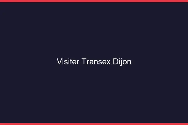 Visiter Transex Dijon