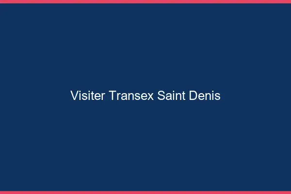 Visiter Transex Saint-Denis