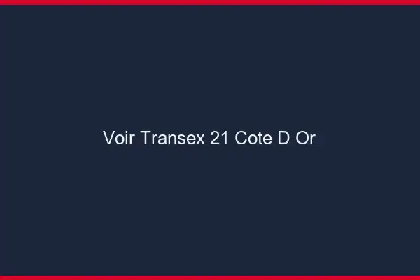 Voir Transex 21 Cote D Or