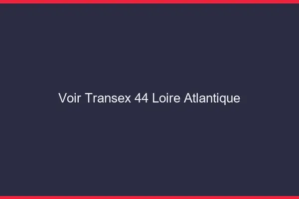 Voir Transex 44 Loire Atlantique