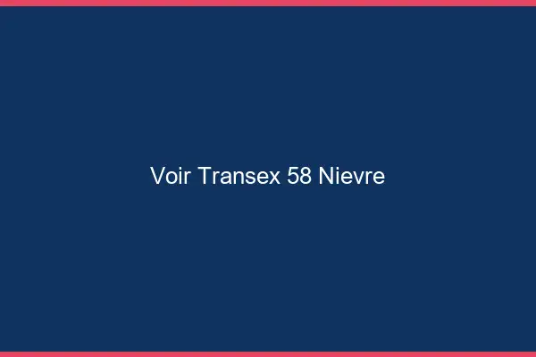 Voir Transex 58 Nievre