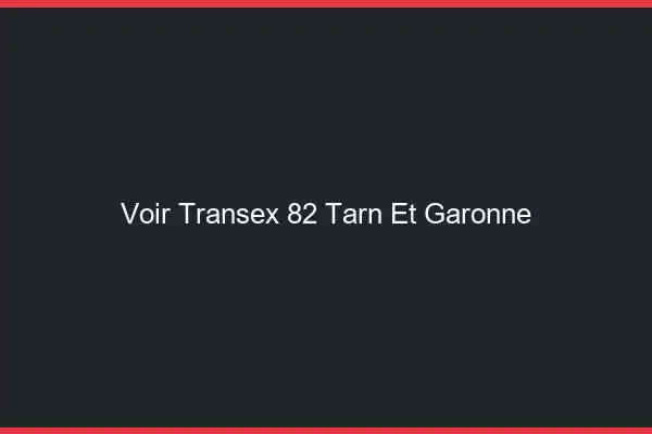Voir Transex 82 Tarn Et Garonne