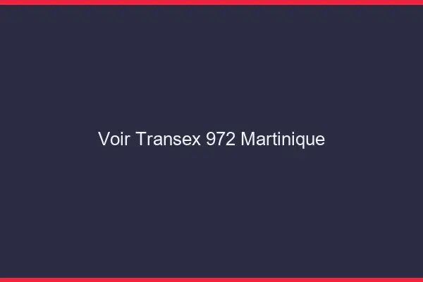 Voir Transex 972 Martinique