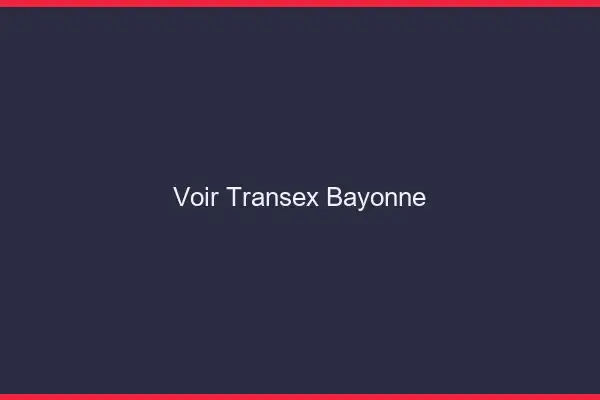Voir Transex Bayonne