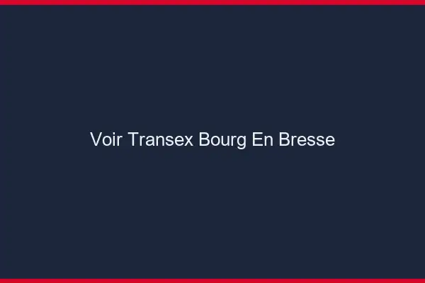 Voir Transex Bourg-en-Bresse