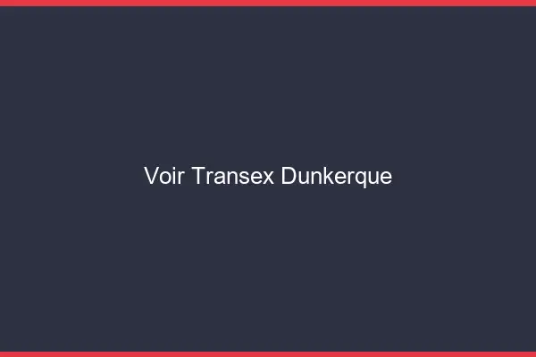 Voir Transex Dunkerque