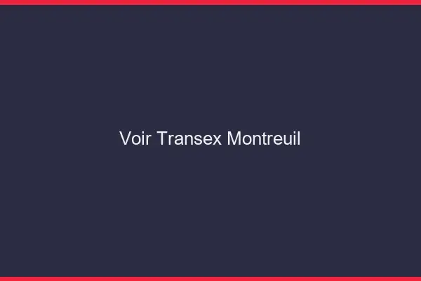 Voir Transex Montreuil