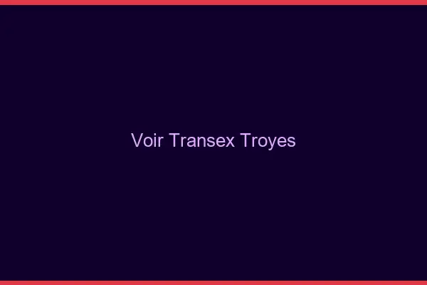 Voir Transex Troyes