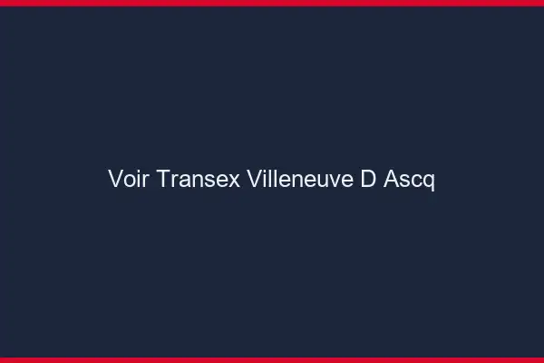 Voir Transex Villeneuve-d'Ascq