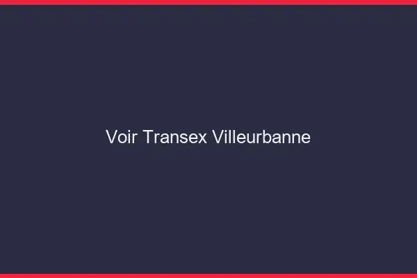 Voir Transex Villeurbanne